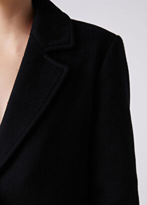 Beymen Club Siyah Yün Fitted Palto - 8