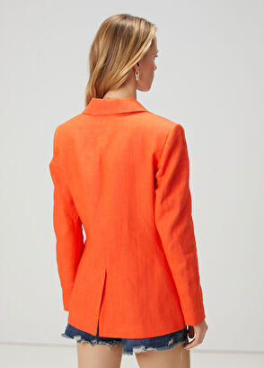 Beymen Club Coral Linen Blazer - 6