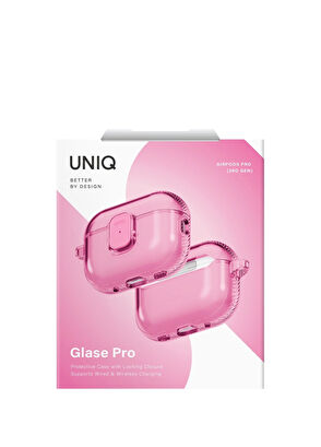 Uniq Glase Pro 3. Generation Pink Ziplock Airpods Pro 3 Headphone Case - 5