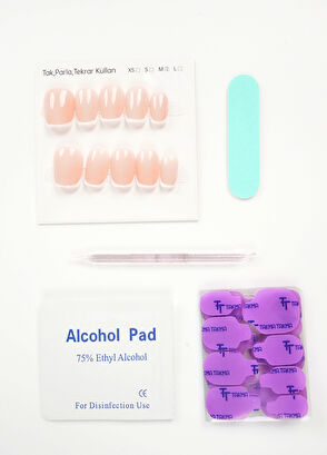 Don't Wear Don't Wear Short Ballerina 15 Pieces Tan Color Prosthetic Fake Nails - 8