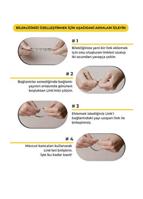 Composable Gümüş Rengi Klasik Paslanmaz Çelik Unisex Bileklik - Görsel 7