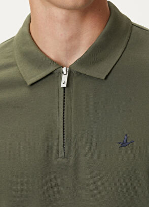 Beymen Club Khaki Zippered Polo Shirt - 5