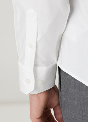 Beymen Club White Twill Comfort Fit Non-Iron Shirt - 8