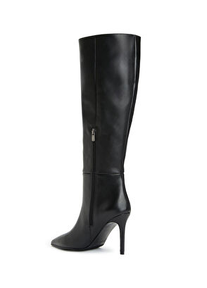 Siyah Kadın Deri Çizme - Görsel 4