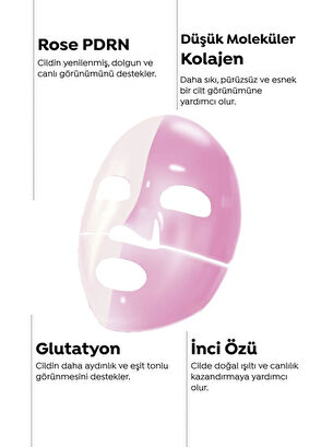 Dermal Seoul Face Gül PDRN Onarıcı Glow Işıltı Veren Eriyen Hidrojel Yüz Maskesi 34 gr - 3