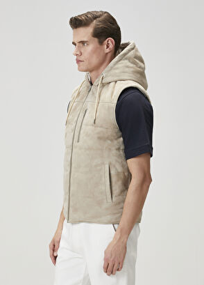 Beymen Club Mink Beige DoubleSided Leather Vest - 6