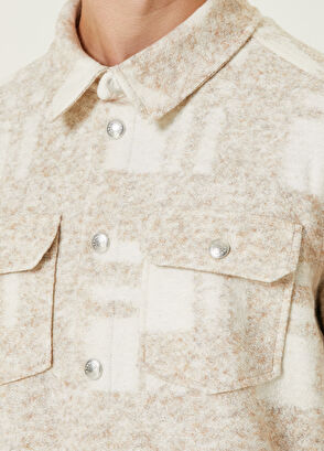 Beymen Club Beige Plaid Patterned Flannel Over Shirt - 6