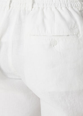 Beymen Club Beyaz Beli Kordonlu Keten Pantolon - 6