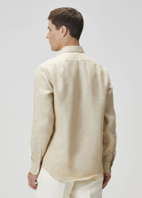 Ralph Lauren Purple Label Bej Keten Gömlek - 4