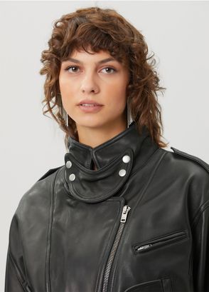 Isabel Marant Farza Siyah Deri Ceket - 5