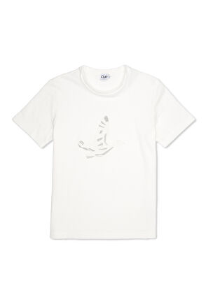 Beymen Club Kırık Beyaz Kabartmalı Logo Baskılı T-shirt - 8