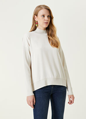 Beymen Club Kırık Beyaz Saten Garnili Kazak - 3