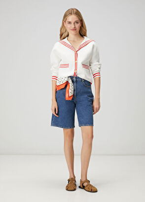 Beymen Club La Dolce Vita Beyaz Triko Ceket - 3