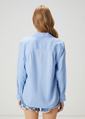 Beymen Club Blue Linen Shirt - 5