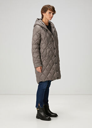 Beymen Club Gri Kapüşonlu Kaban - 3