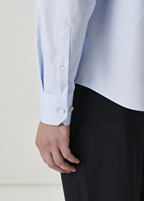 Beymen Club Slim Fit Dark Blue Non-Iron Oxford Shirt - 8