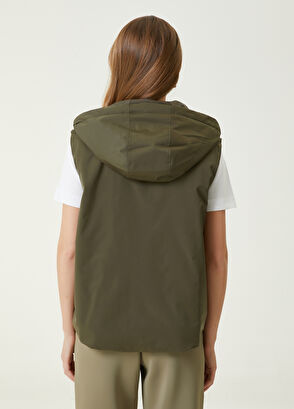 Beymen Club Haki Kapüşonlu Logolu Yelek - 6