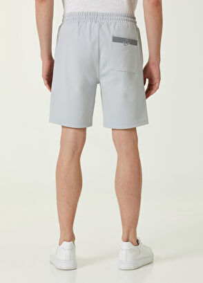Beymen Club Gray Elastic Waistband Logo Embroidered Jersey Shorts - 3