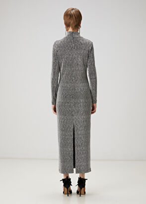 Beymen Club Silver Embellished Maxi Evening Dress - 7