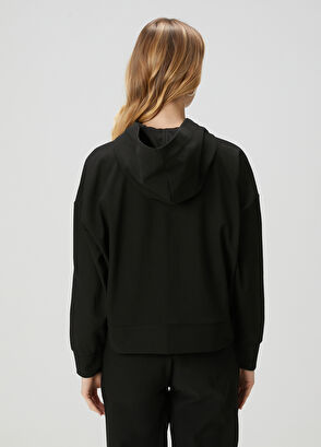 Beymen Club Siyah Kapüşonlu Fermuarlı Sweatshirt - 5