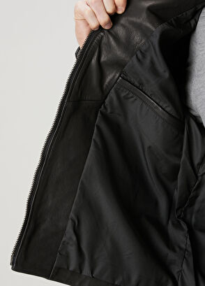 AllSaints Garrison Black Leather Jacket - 7