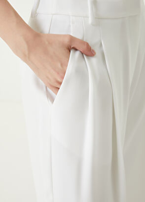 Beymen Club Beyaz Palazzo Pantolon - 4