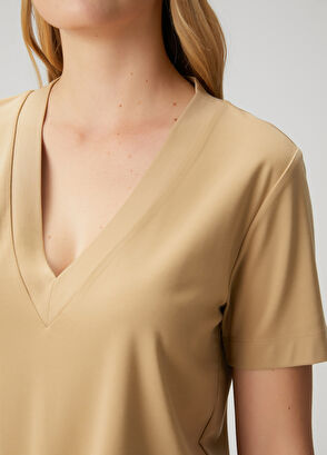 Beymen Club Beige Basic T-Shirt - 6