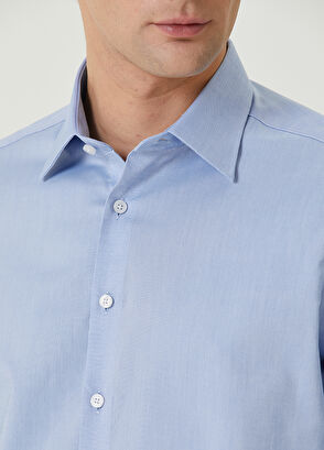 Beymen Club Comfort Fit Mavi Oxford Gömlek - 6