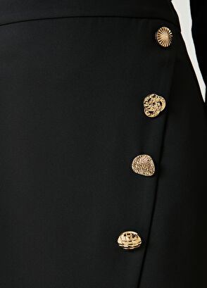 Beymen Club Siyah Midi Anvelop Kalem Etek - 4