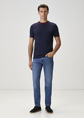 Beymen Club Navy Blue Logo Jacquard Sweater - 3