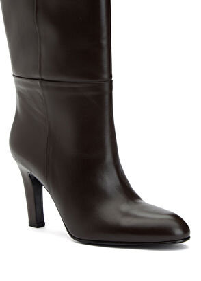 Kahverengi Kadın Deri Çizme - Görsel 7