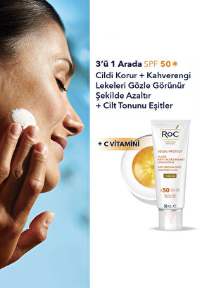 Roc Soleil-Protect Anti-Brown SPF50+ Leke Karşıtı Renkli Güneş Kremi 50 ml - 4