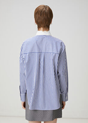 Beymen Club Blue And White Striped Shirt - 5
