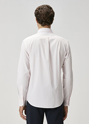 Beymen Club Comfort Fit Pembe Armürlü Kareli Gömlek - 6