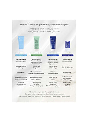 Benton Mineral Sun Stick SPF50 PA++++ %100 Fiziksel Vegan Stick Güneş Koruyucu 15 gr - 8