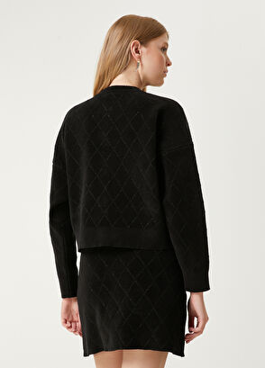 Siyah Simli Triko Hırka Beymen Club Siyah Simli Triko Hırka - 7