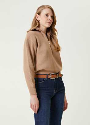 Beymen Club Deve Tüyü Çizgi Dokulu Kazak - 4