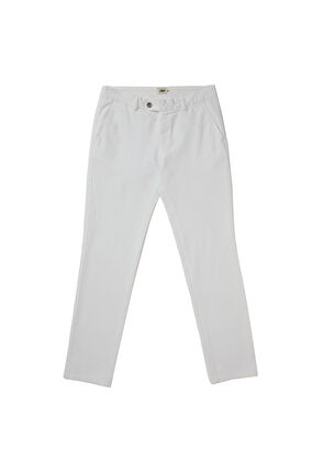Beymen Club Slim Fit Beyaz Panama Dokulu Chino Pantolon - 6