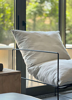 Foqlio Minimal Linen Armchair - 3