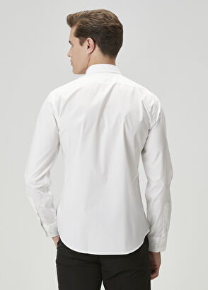 Beymen Club Slim Fit White Non-Iron Poplin Shirt - 5