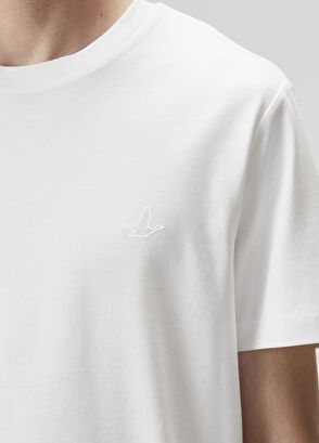 Beymen Club Off-White Logo Detailed Jersey T-Shirt - 6