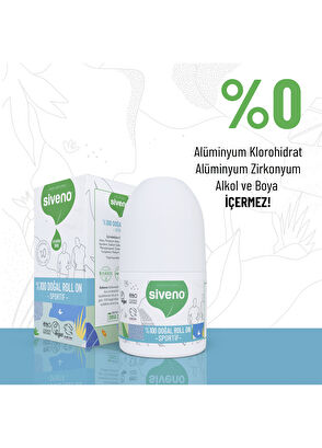 Siveno Natural Whitening Deodorant Herbal Vegan Roll On For Athletes 50 ml - 4