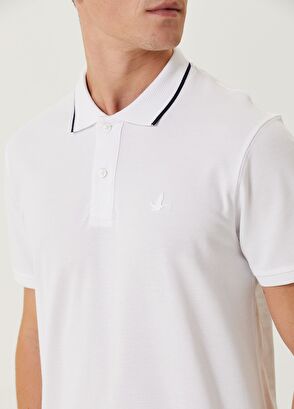 Beymen Club Slim Fit Beyaz Polo Yaka Pike T-shirt - 6