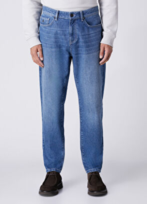 Beymen Club Loose Fit Light Blue Mid-Wash Jeans - 3