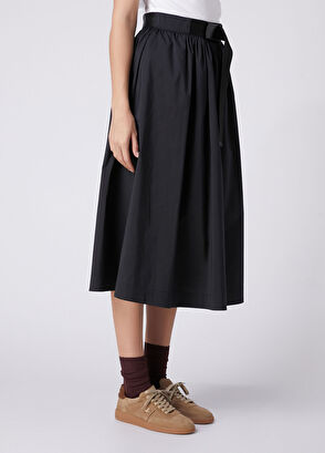 Beymen Club Black Technical Fabric Midi Skirt - 3