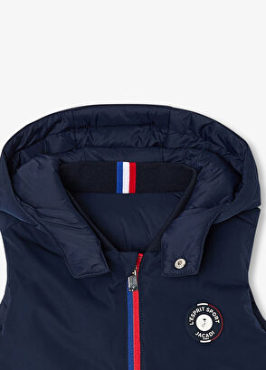 Lacivert Çift Taraflı Kapüşonlu Erkek Çocuk Yelek - Görsel 6