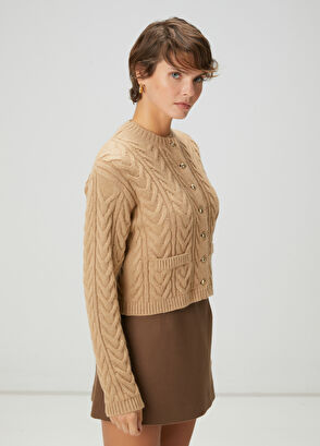 Beymen Club Camel Balıksırtı Örgü Hırka - 4