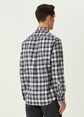 Beymen Club Comfort Fit Lacivert Ekose Gömlek - 5