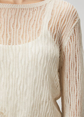 Beymen Club Açık Bej Transparan Kazak - 6