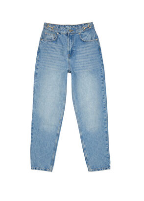 Beymen Club Blue Accessory Detailed Denim Pants - 8